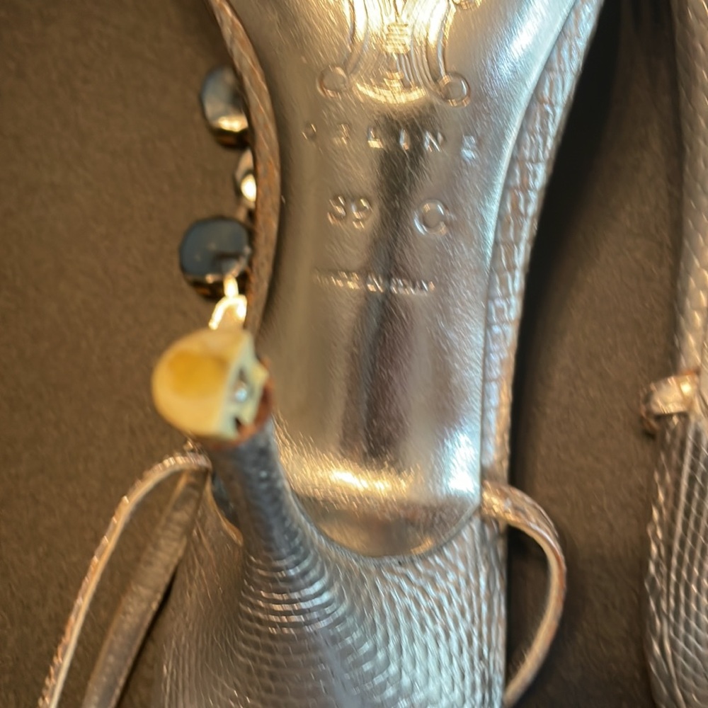 Celine silver jeweled sandals size 9 - Picture 10 of 14